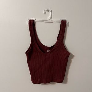 maroon cotton tank top